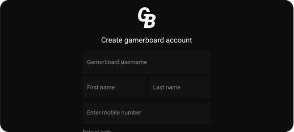 how to create gamerboard account
